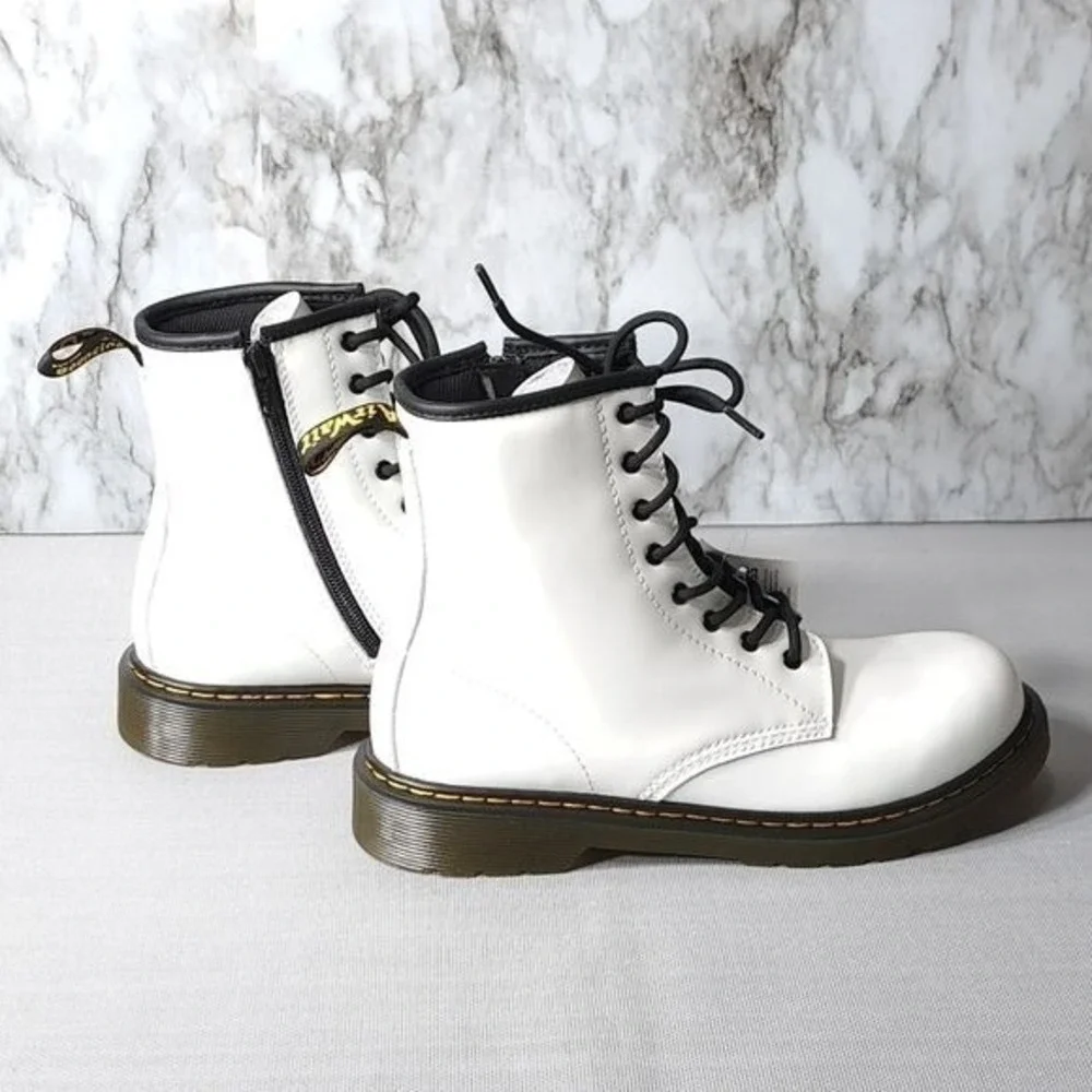 Dr. Martens 1460 Y Ankle Boots White Smooth Leather US M 6 US L 7‎ - Picture 5 of 11